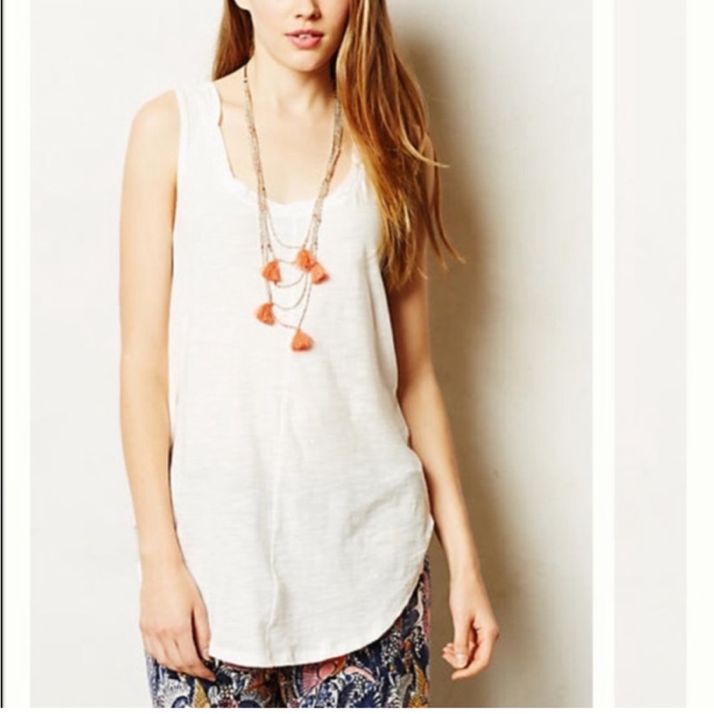 Anthropologie Pure + Good White Racerback Tank
